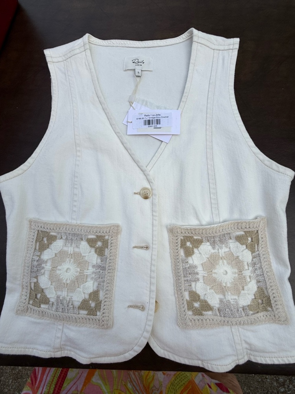 Rails - La Jolla Vest - Vintage Ecru Crochet